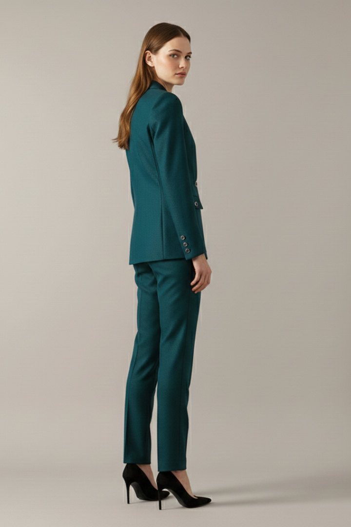 Lorraine | Women's One-Button Blazer and Straight-Leg Trousers Set