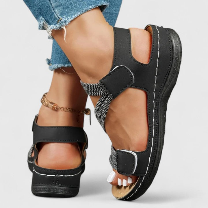 Lydia | Women's Adjustable Support Sandals with Contoured Footbed