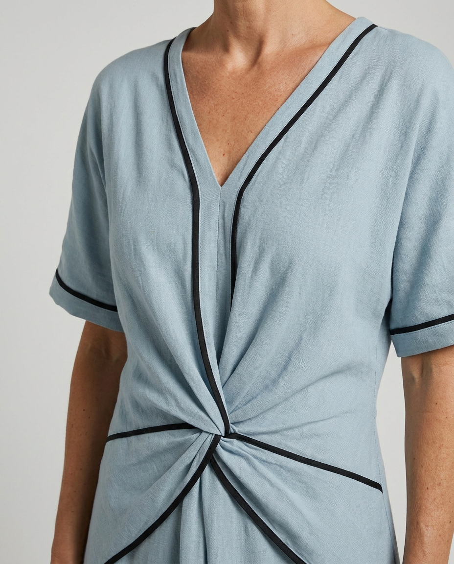 Maelle | Women's Twist-Front V-Neck Maxi Dress