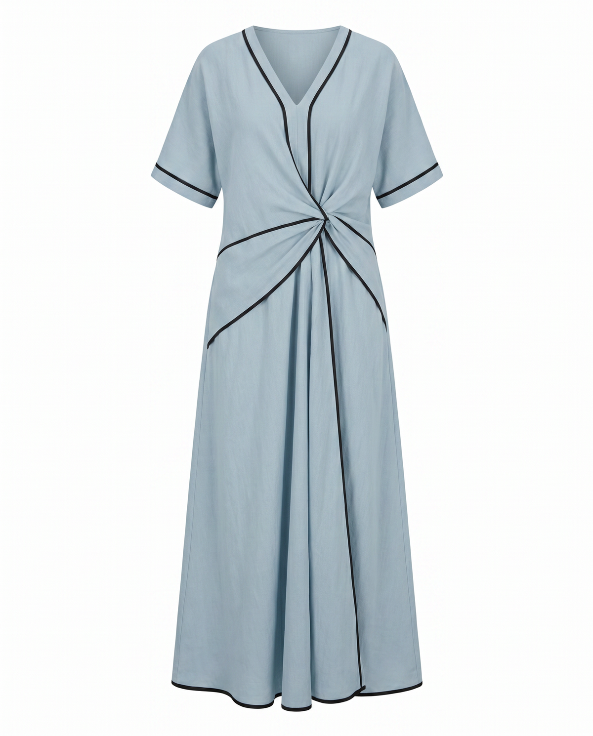 Maelle | Women's Twist-Front V-Neck Maxi Dress