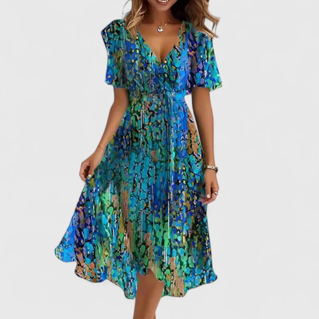 Maeve | Women’s Floral V-Neck Midi Dress