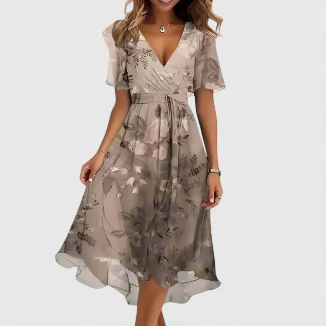 Maeve | Women’s Floral V-Neck Midi Dress