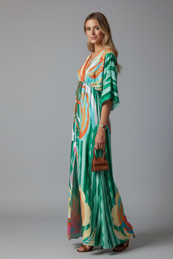 Manuela | Bohemian Printed Resort Maxi Dress