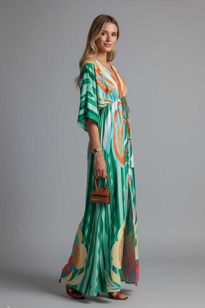 Manuela | Bohemian Printed Resort Maxi Dress