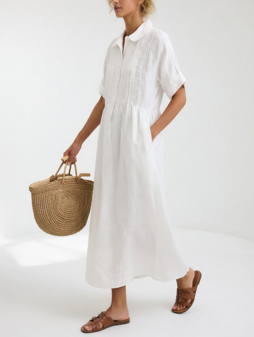 Maricar | Women's Button-Front Relaxed Maxi Shirt Dress