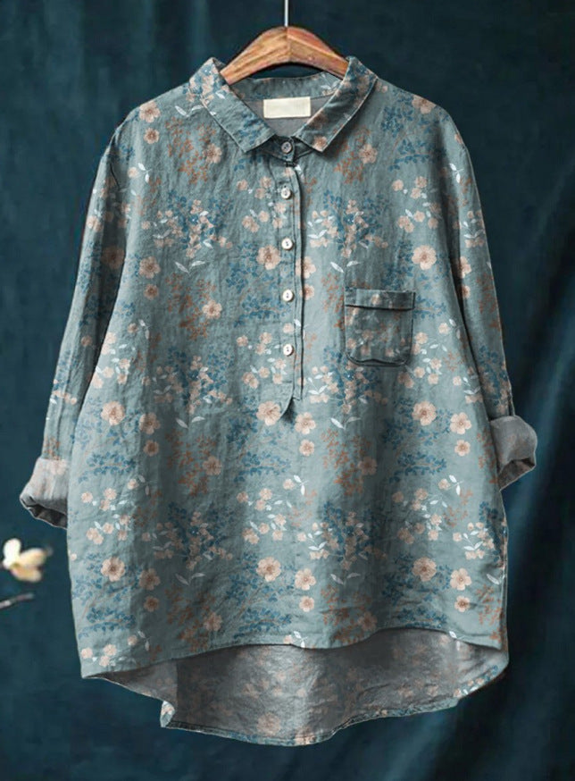 Marina | Women's Vintage Button-Front Blouse