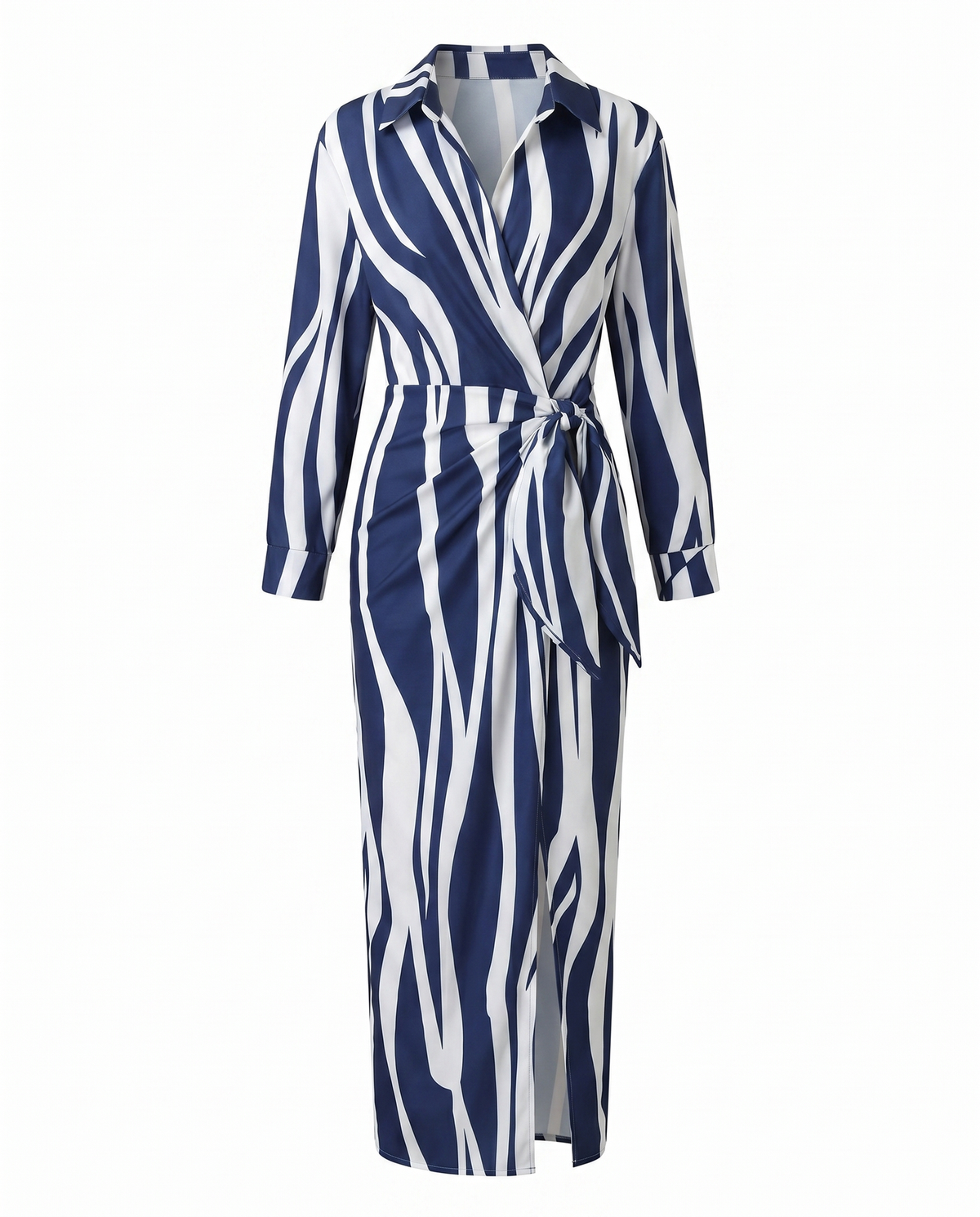Marina | Women's Tropical Leaf Print Wrap Maxi Dress