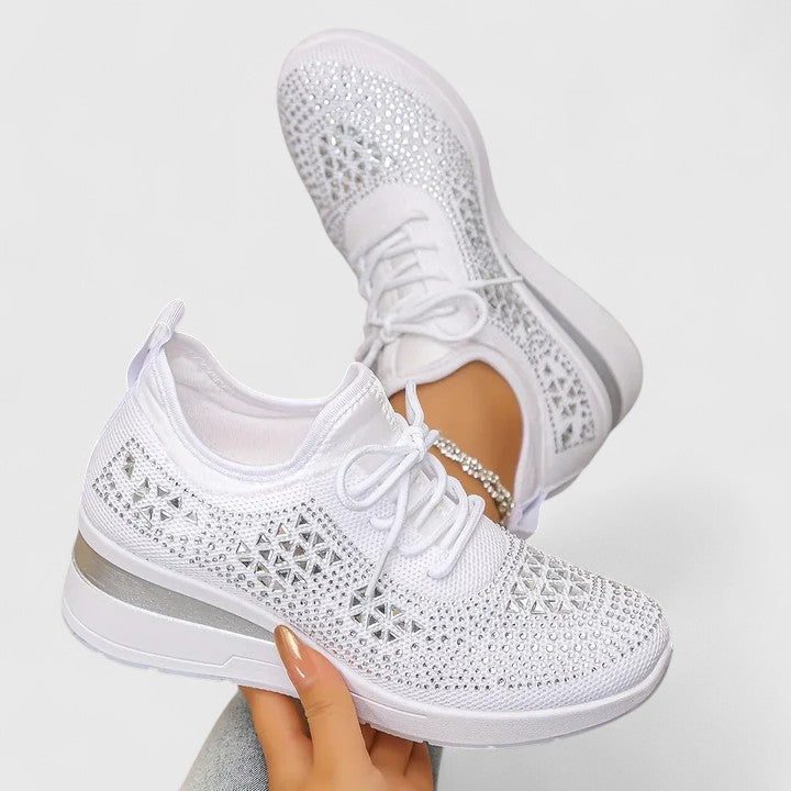 Marissa | Women's Raised-Sole Shoes with Rhinestone Accents
