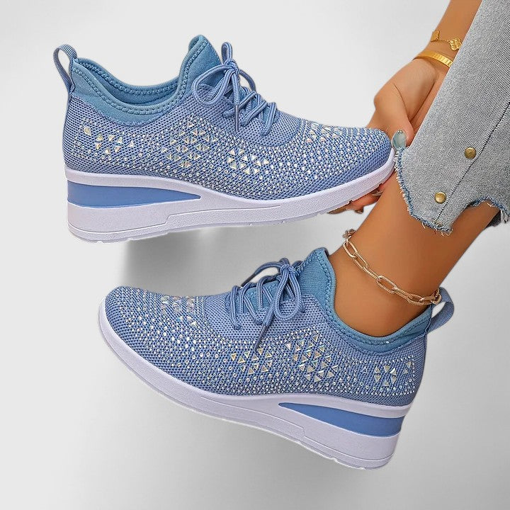 Marissa | Women's Raised-Sole Shoes with Rhinestone Accents