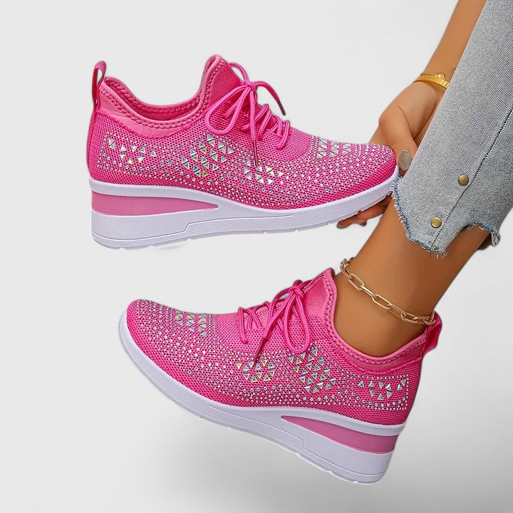 Marissa | Women's Raised-Sole Shoes with Rhinestone Accents