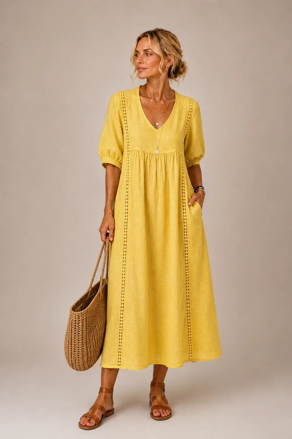 Marissa | V-Neck A-Line Maxi Dress