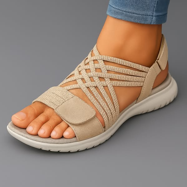 Marlene | Women’s Flat Sandals with Woven Straps