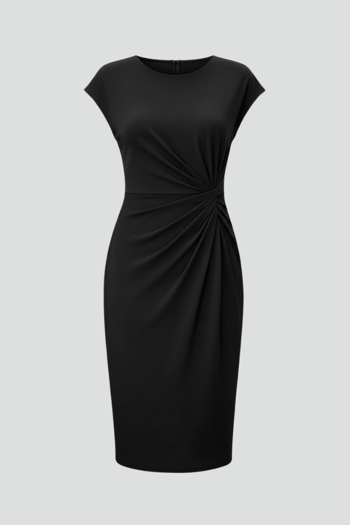 Nadine | Women’s Knee-Length Dress with Ruched Waist