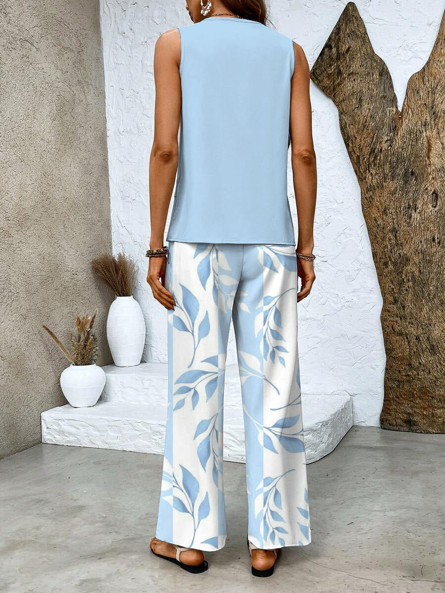 Naomi | Women’s Two-Piece Set with Sleeveless Top and Wide-Leg Pants
