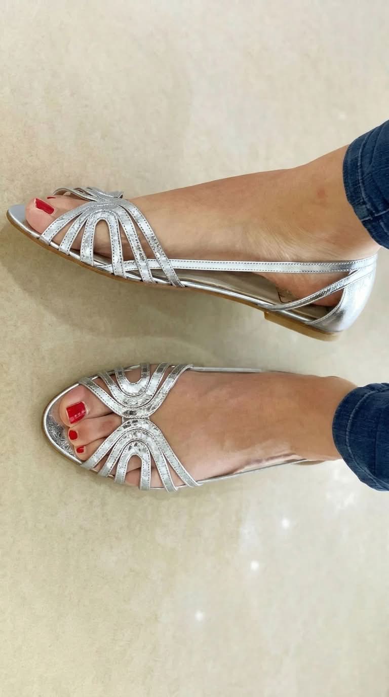 Odette | Women’s Strappy Flat Sandals with Slingback Strap