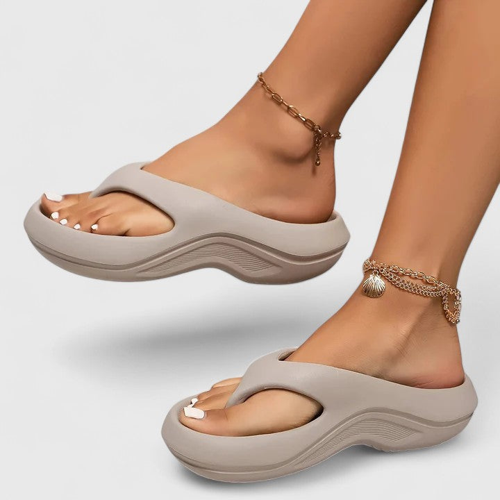 Paige | Women's Slip-On Slide Sandals with Contoured Footbed