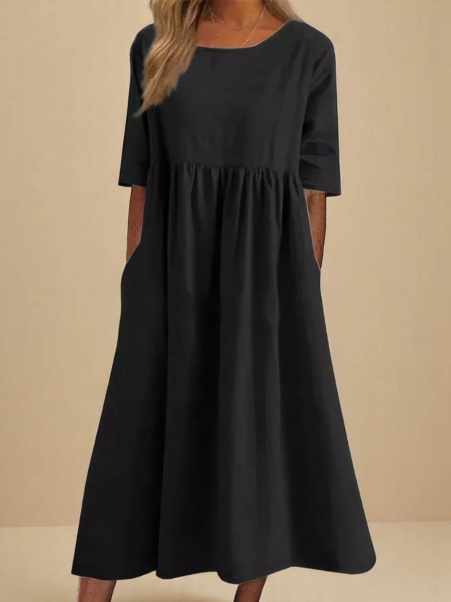 Penelope | Women's Short-Sleeve Dress with Side Pockets
