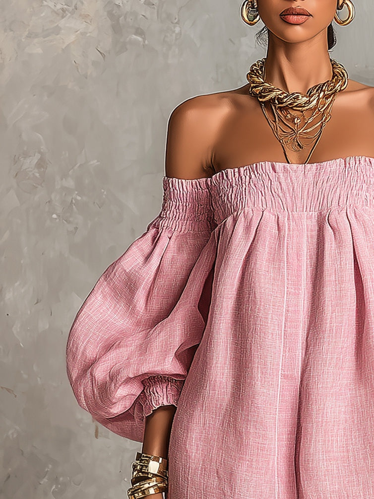 Penelope | Women's Off-Shoulder Puff Sleeve Mini Dress