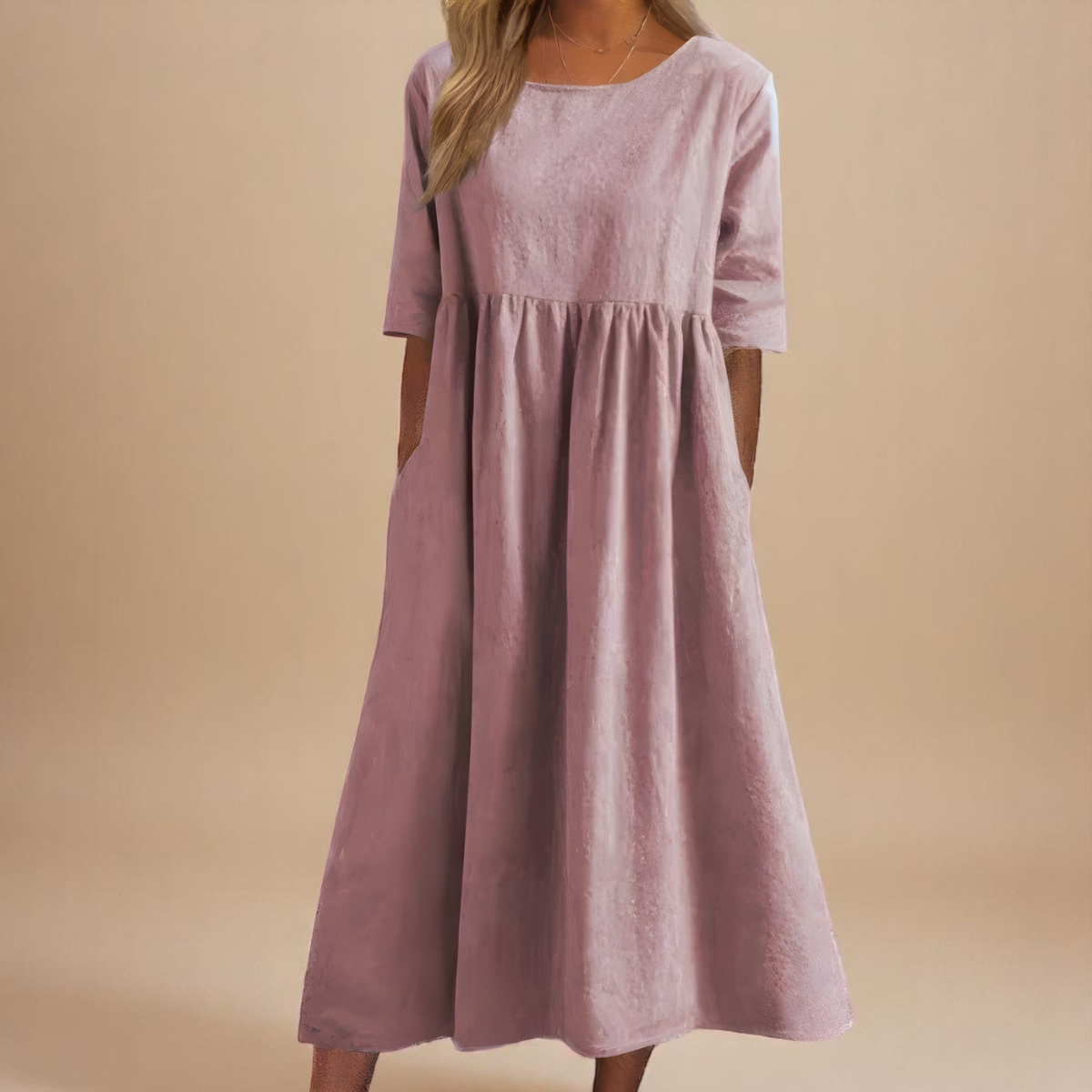 Penelope | Women's Short-Sleeve Dress with Side Pockets