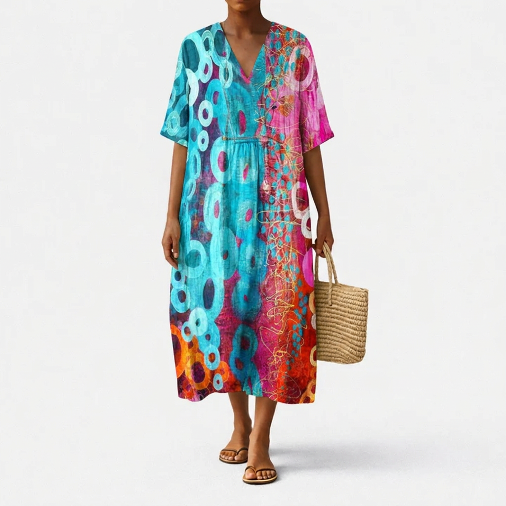 Raelyn | Women's Tie-Dye Short-Sleeve Dress