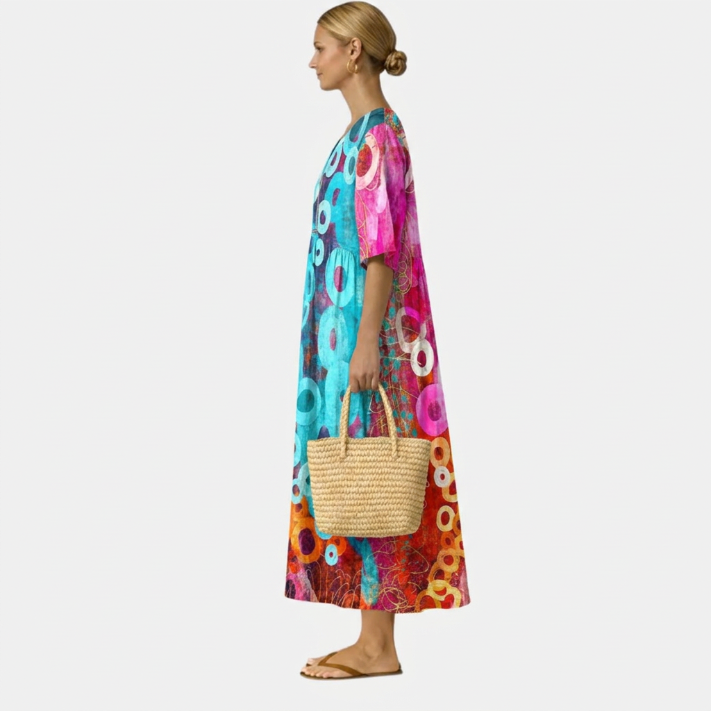 Raelyn | Women's Tie-Dye Short-Sleeve Dress