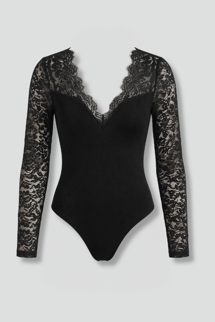 Reyna | Women's V-Neck Blouse With Long Sleeves