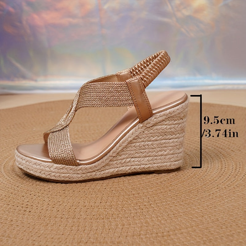 Rona | Women’s Platform Wedge Sandals with Criss-Cross Straps