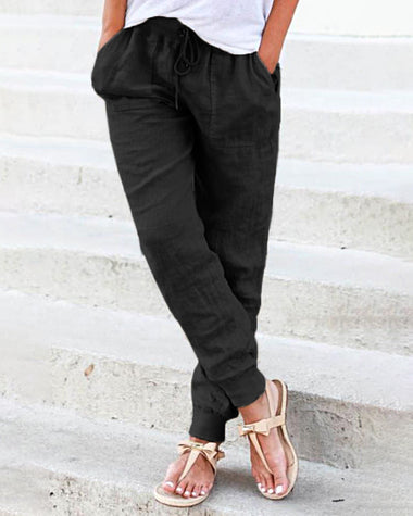 Sheena | Women's Drawstring Jogger Pants with Tapered Legs