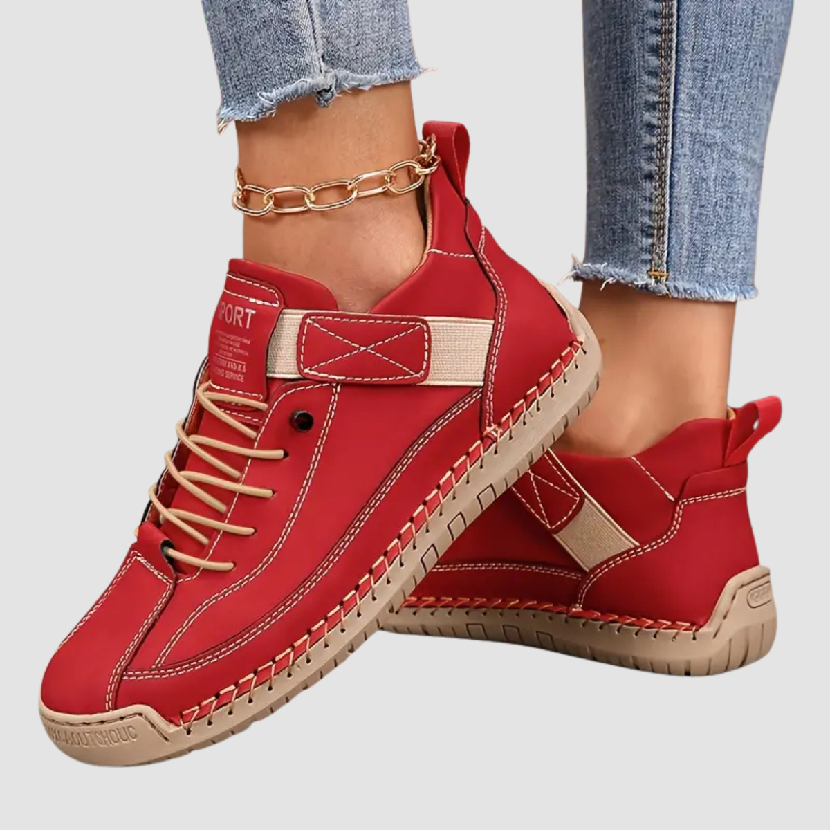 Tahlia | High-Top Sneakers with Adjustable Ankle Strap