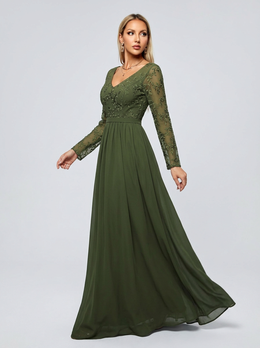 Women's Maxi Dress Long Sleeve | Formal Evening