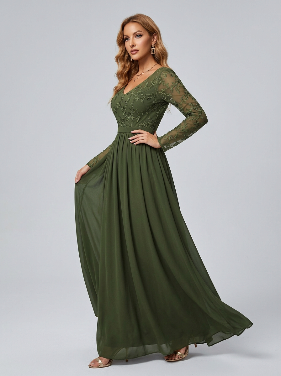 Women's Maxi Dress Long Sleeve | Formal Evening