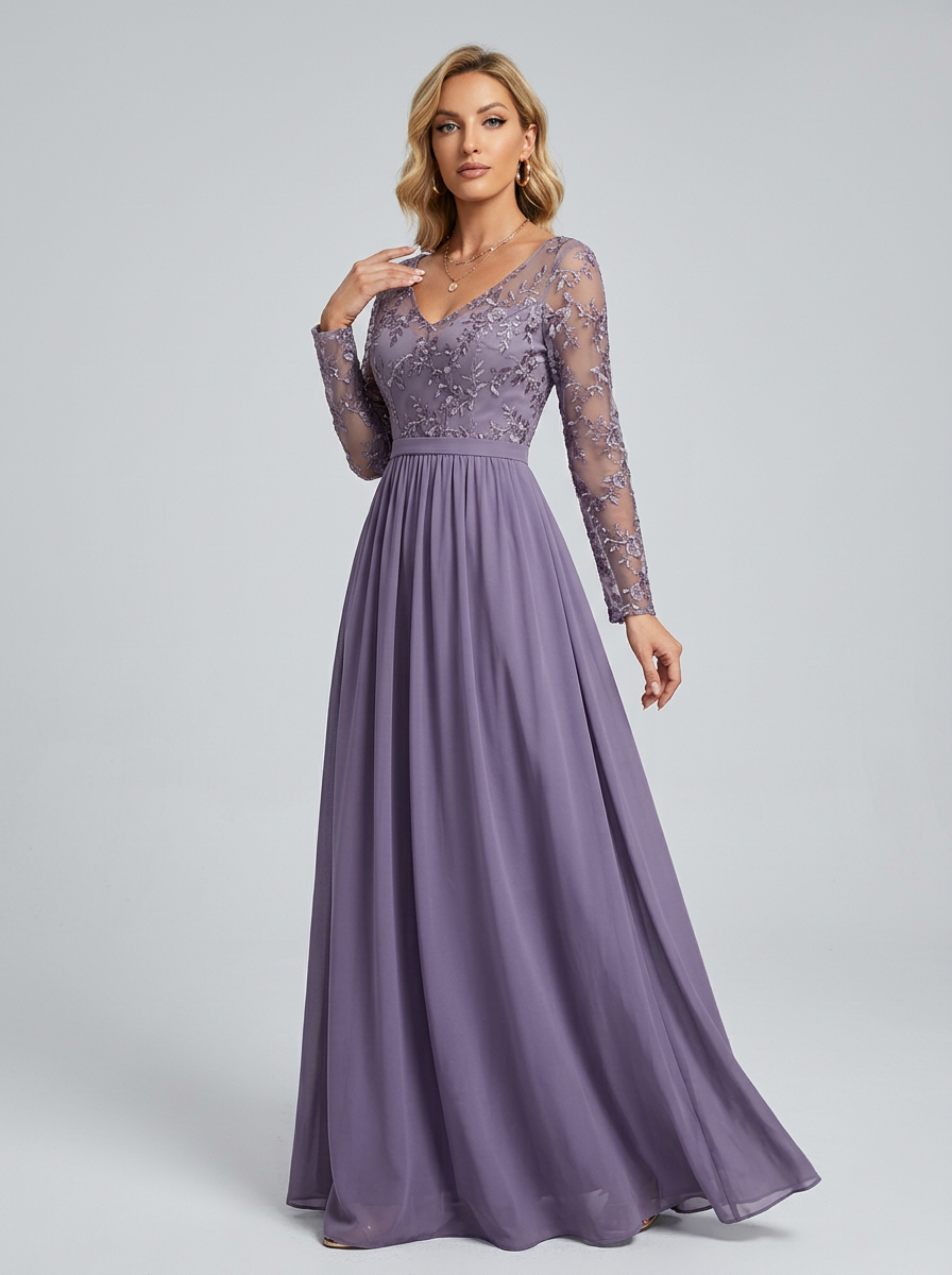 Women's Maxi Dress Long Sleeve | Formal Evening