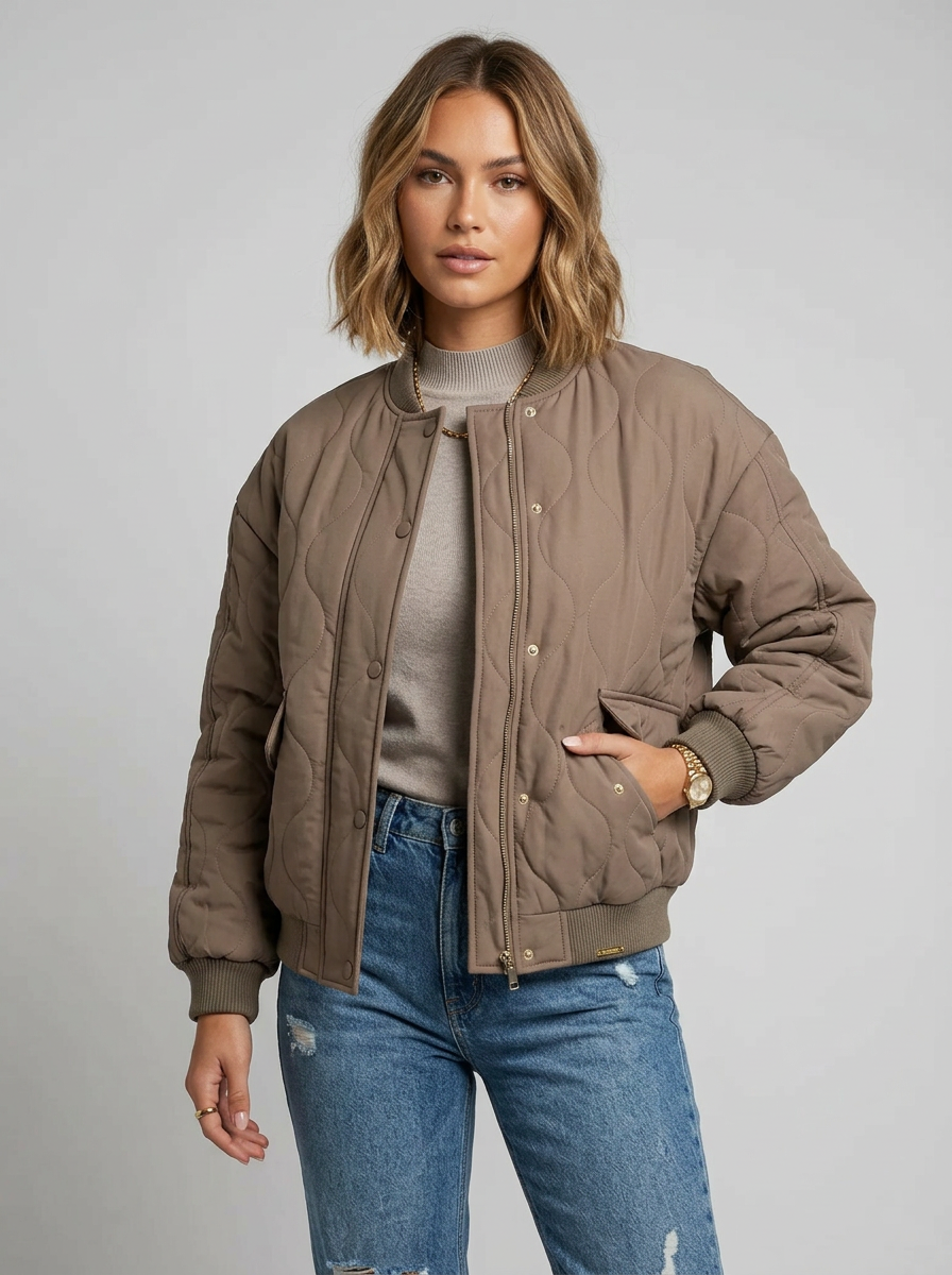 Women's Puffer Jacket Bomber | Casual