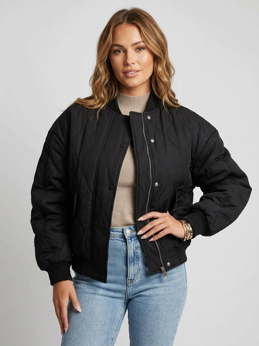 Women's Puffer Jacket Bomber | Casual