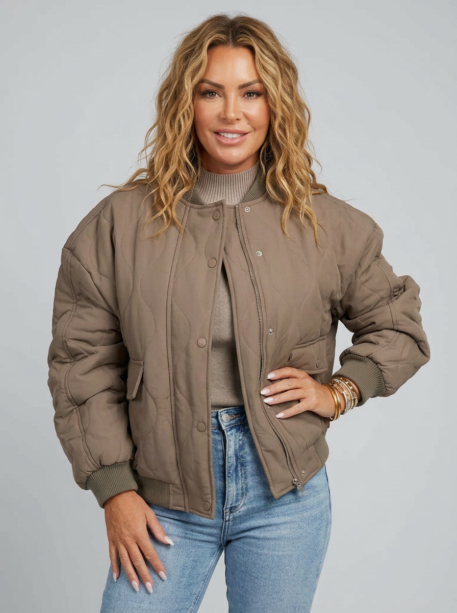 Women's Puffer Jacket Bomber | Casual