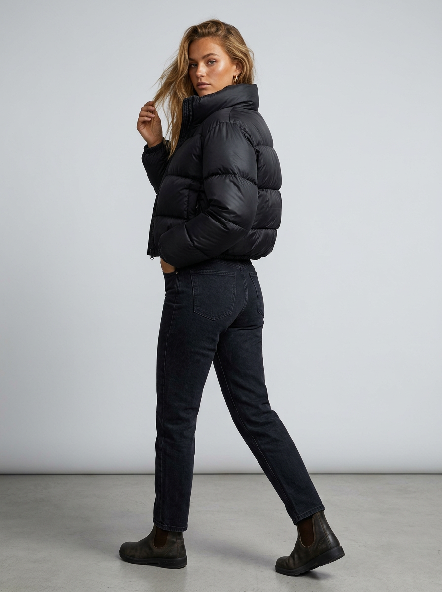 Women's Puffer Jacket Cropped | Casual