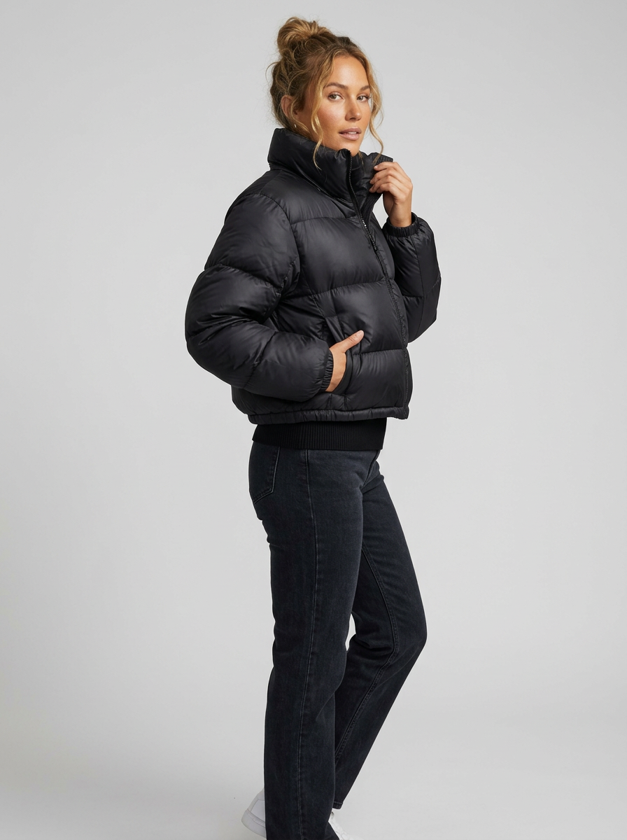 Women's Puffer Jacket Cropped | Casual