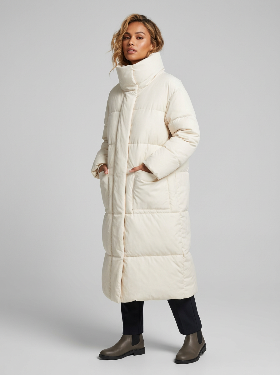 Women's Puffer Jacket Quilted Long | Winter