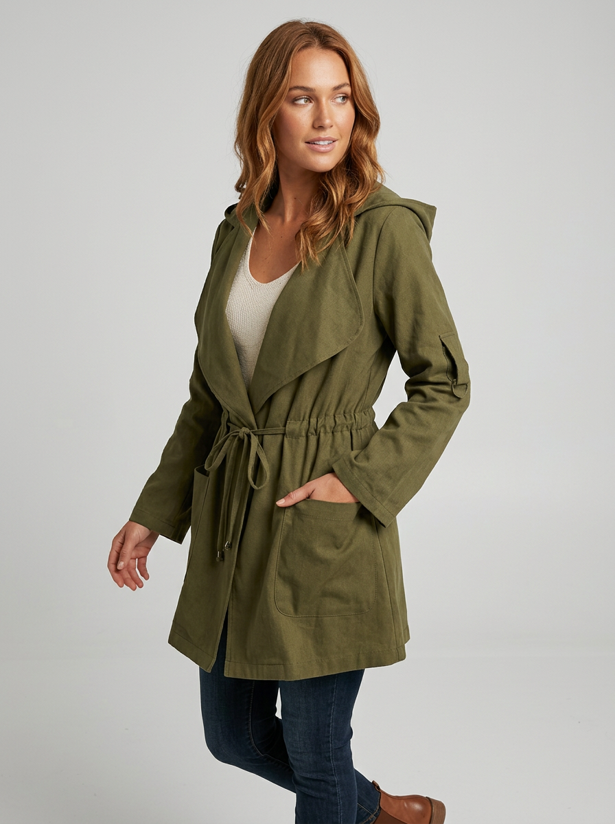 Women's Trench Coat Hooded | Casual