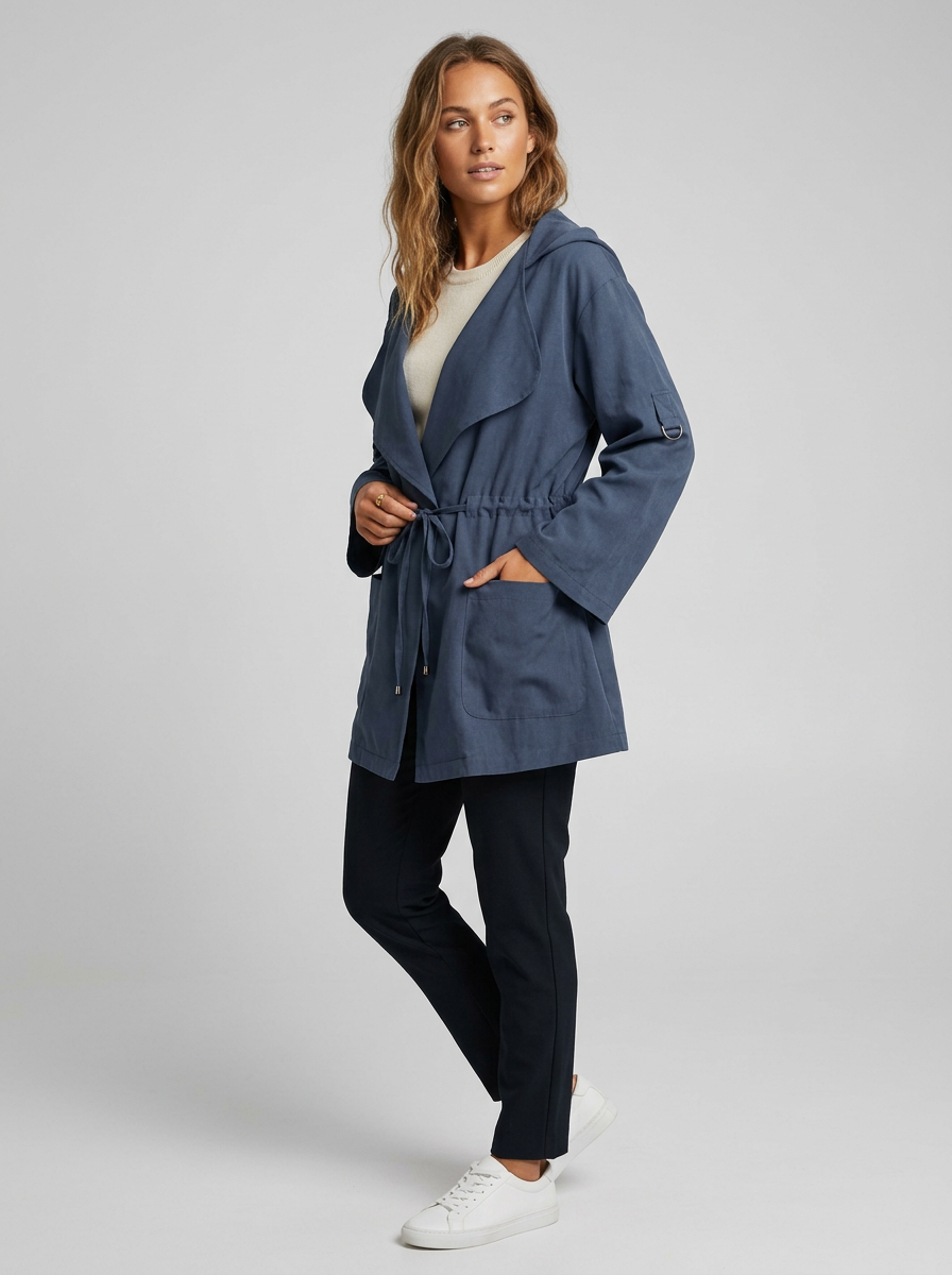 Women's Trench Coat Hooded | Casual