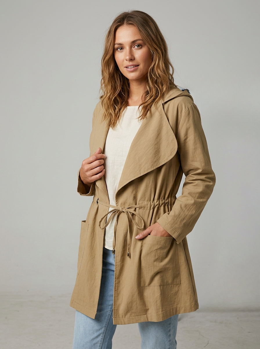 Women's Trench Coat Hooded | Casual