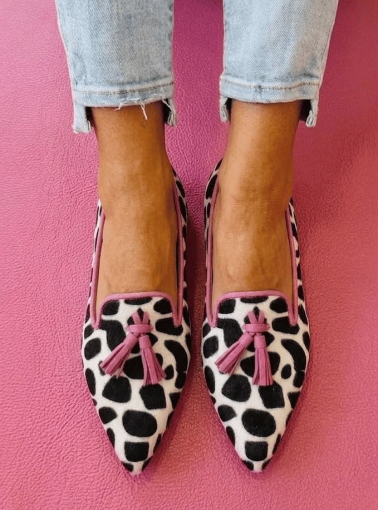 Zavielle | Women's Pointed-Toe Loafers with Tassels