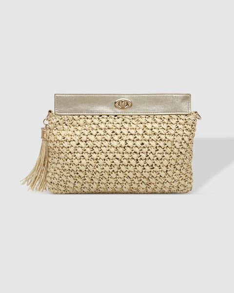 Fern Raffia Clutch