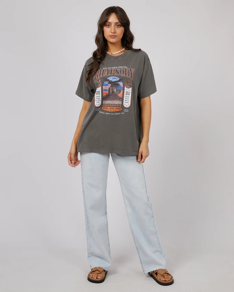 Sky Dance Oversize Tee Charcoal