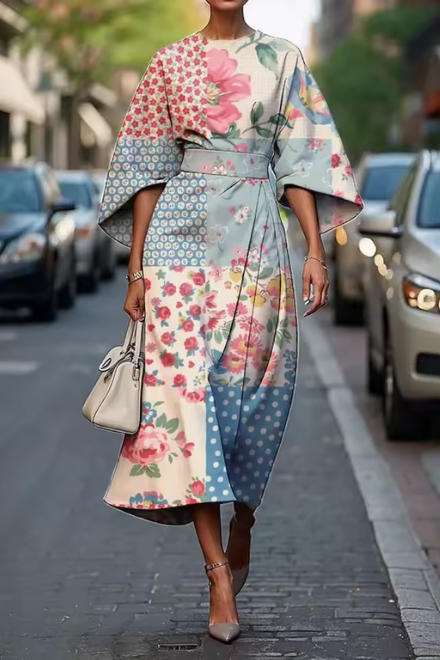 Alessandra | Floral A-Line Midi Dress