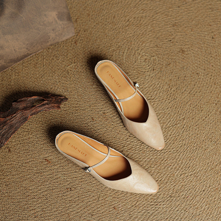 Alicia | Pointed-Toe Mary Jane Mule Shoes