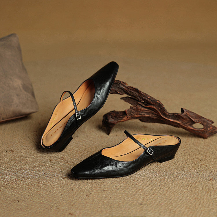 Alicia | Pointed-Toe Mary Jane Mule Shoes