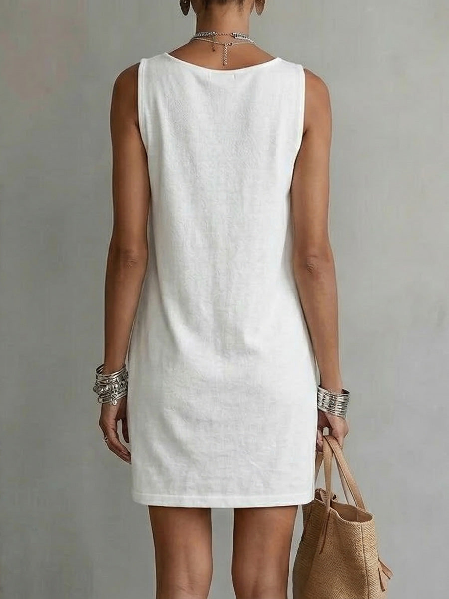 Amara | Sleeveless Cowl-Neck Shift Dress