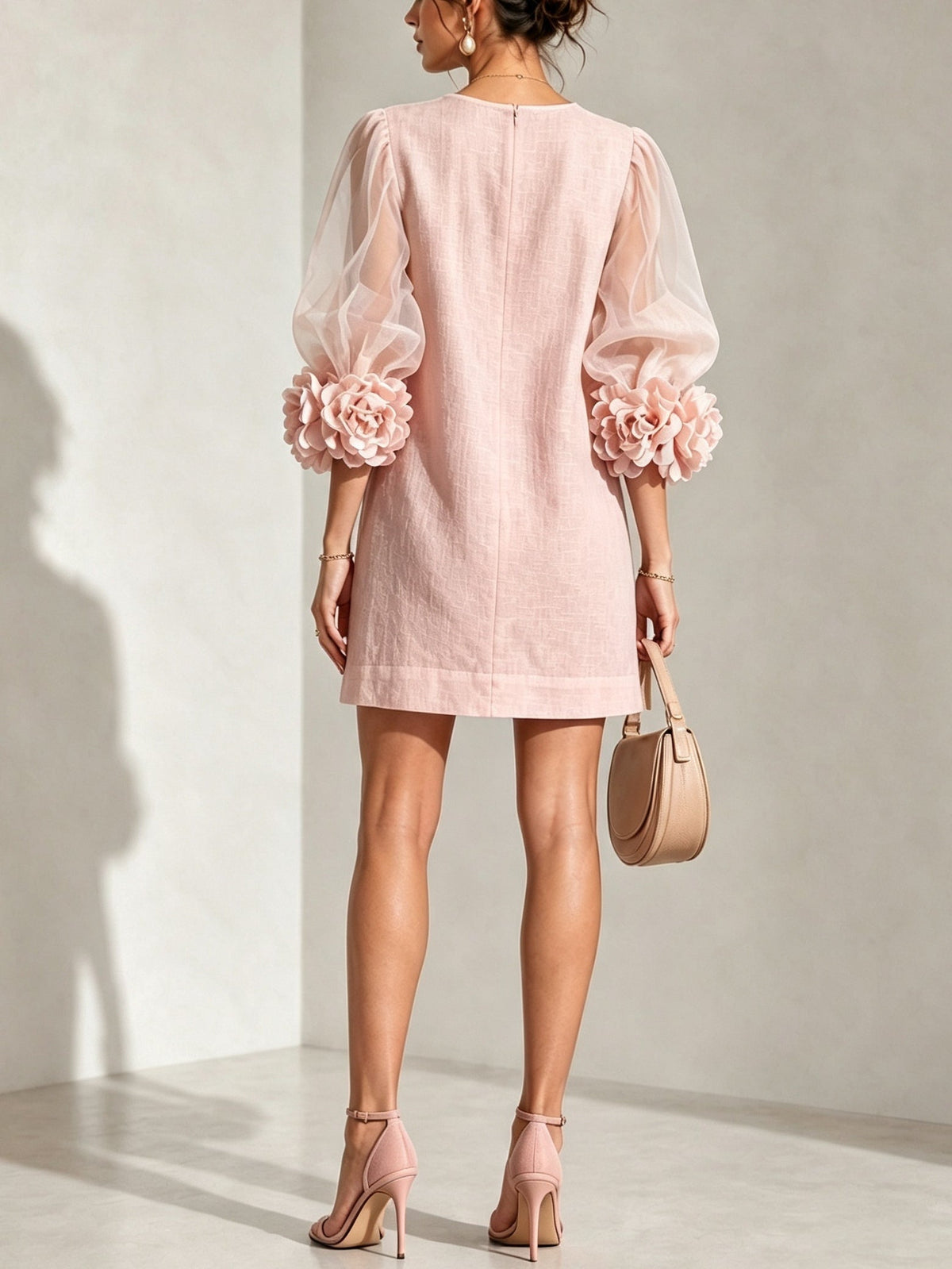 Audrey | Women's Puff Sleeve Floral Cuff Mini Dress