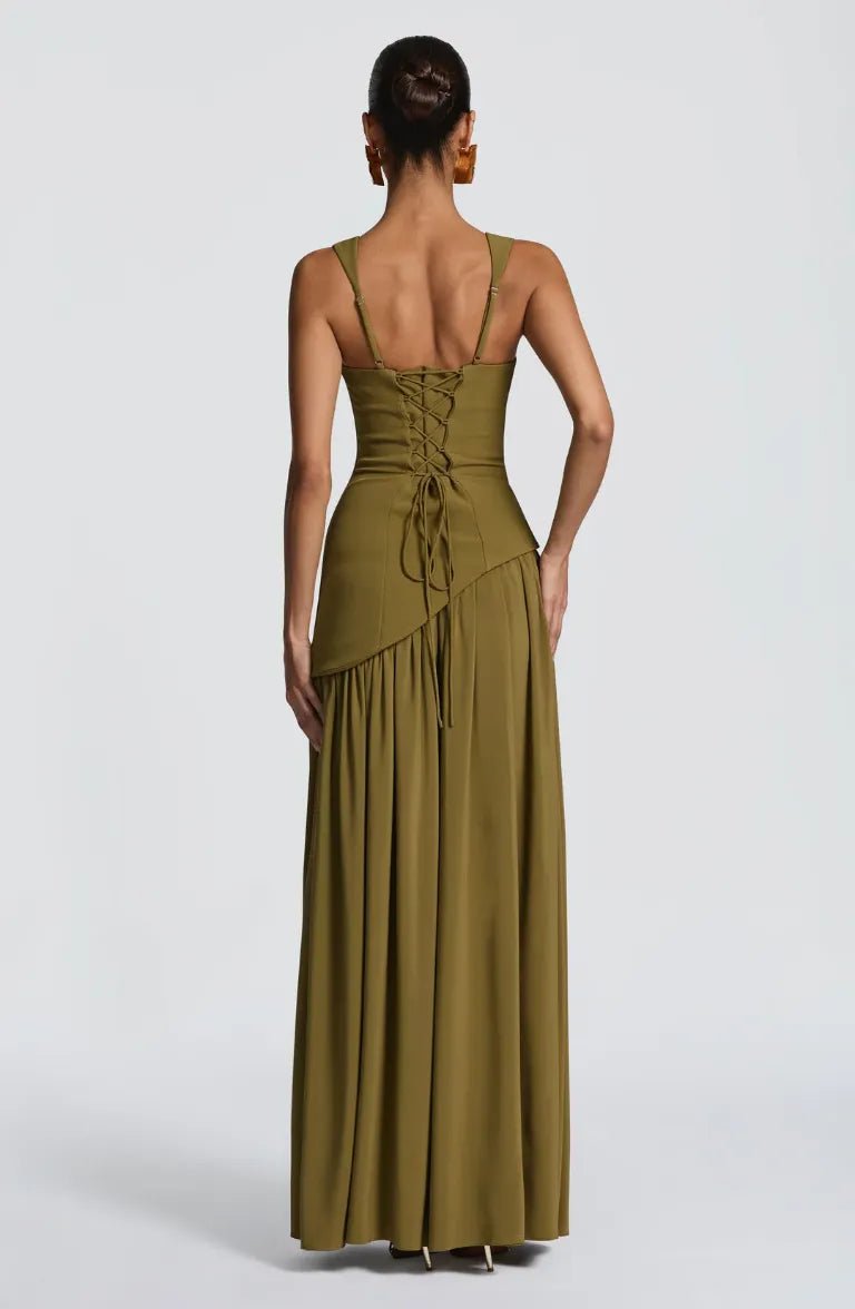 Audrey | Women's Sleeveless A-Line Maxi Dress with Side Slit